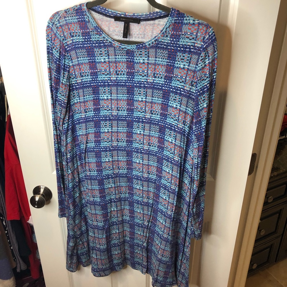 BCBGMaxazria Blue Long Sleeve Dress tunic